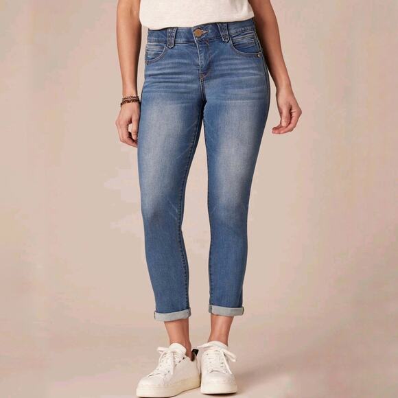 Democracy Women's Ab Solution Blue Ankle Skimmer Jeans B1176KEVO Size 4 - Picture 1 of 7